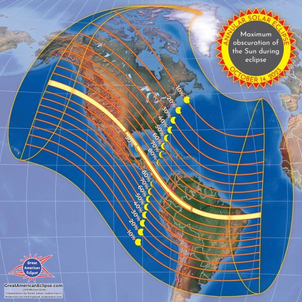 Кольцеобразное солнечное затмение 14 октября: как будет проходить событие и где смотреть онлайн